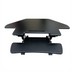Thumbnail image #1 for Omcan 44561 Height-Adjustable Sit-Stand Corner Desktop Platform, 43.3 Inches x 23.6 Inches, 5.7–19.7 Inches Adjustable Height, Black