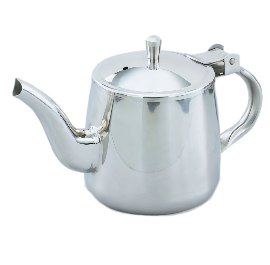 Product image #1 for Vollrath 46310 Traditional Gooseneck Teapot, 10 oz., Mirror-Finished Stainless Steel with Hinged Cover