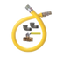 Thumbnail image #1 for Dormont 1 Inch I.D. x 60 Inch Stationary Gas Connector Kit with Full Port Valve and 90° Elbows