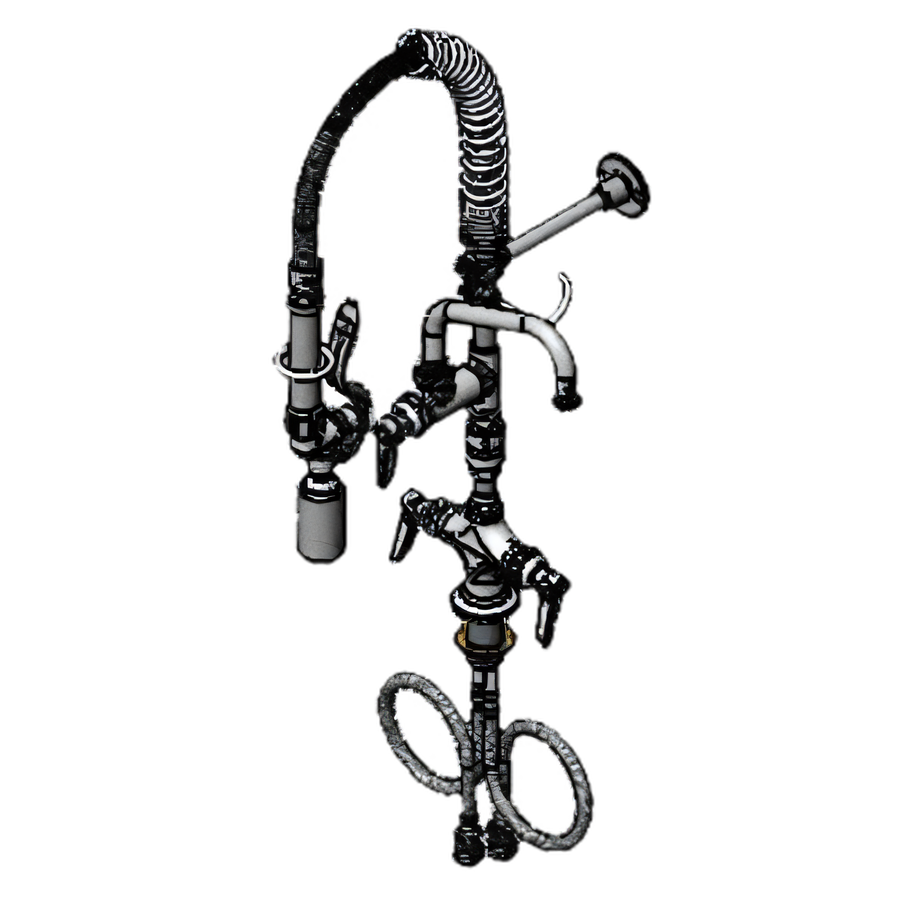 Product image #1 for Single-Hole Deck-Mount Mini Pre-Rinse Unit with Low-Flow Spray Valve, 6-Inch Add-On Faucet Nozzle, and Vacuum Breaker