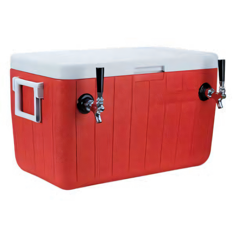 Product image #1 for Micro Matic USA 48 Quart Ice Chest Coil Cooler with 2 Faucets, Red