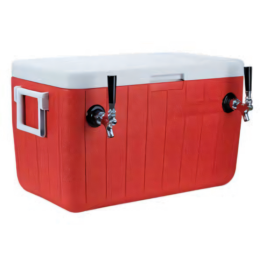 Product image #1 for Micro Matic USA 48 Quart Ice Chest Coil Cooler with 2 Faucets, Red
