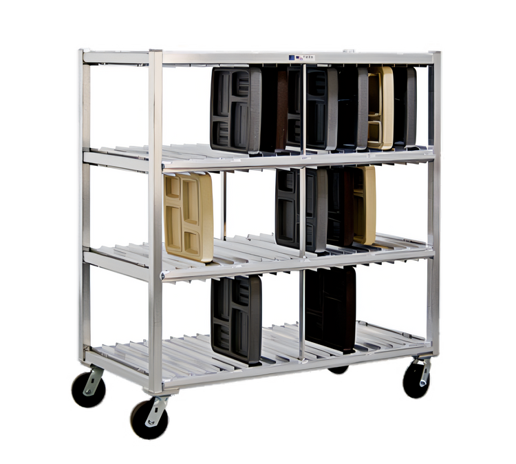 Product image #1 for New Age Mobile Aluminum Tray Drying Rack, 3 Levels, 120-Tray Capacity