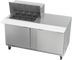 Thumbnail image #1 for Beverage-Air SPE60HC-12M 60-Inch Two-Section Mega Top Refrigerated Prep Table, 12-Pan Rail, 2 Doors