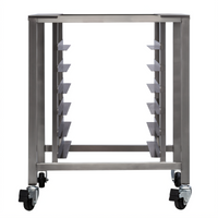 Moffat Stainless Steel Open Base Equipment Stand with Pan Slides for 6 Full-Size Sheet Pans