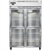 Thumbnail image #1 for Continental Refrigerator 2FSNSAGDHD Two-Section Shallow Depth Reach-in Display Freezer with Glass Half Doors
