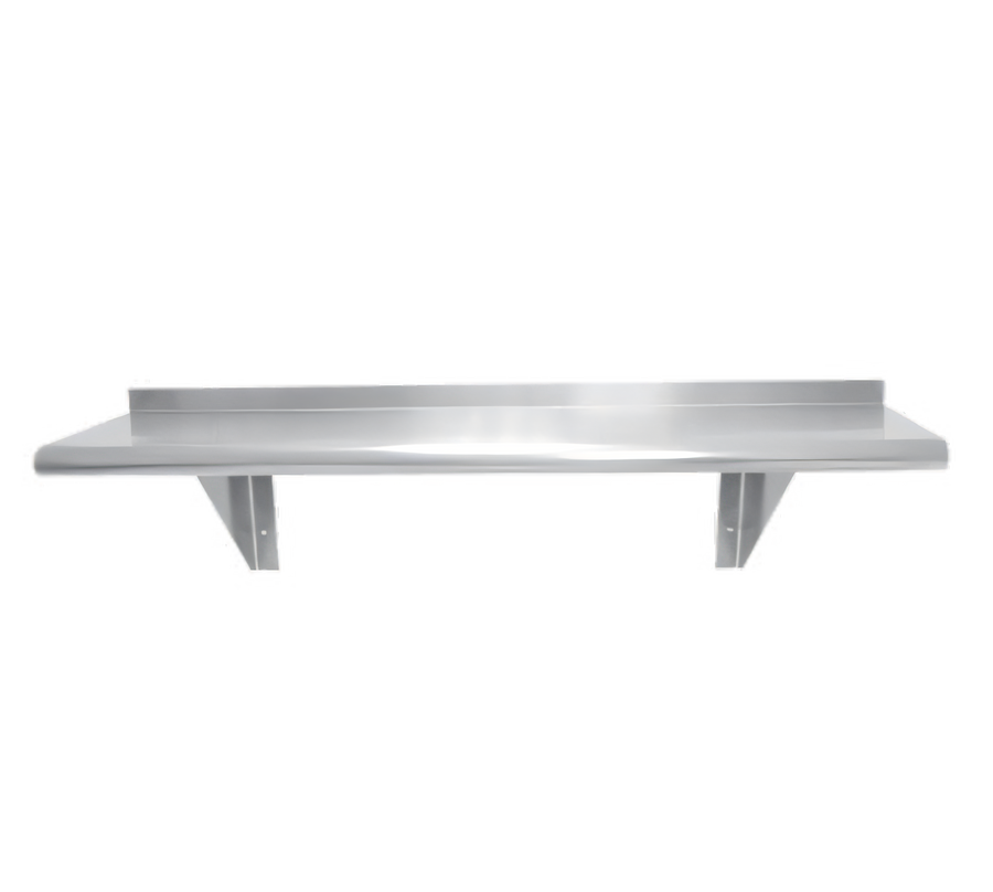 Product image #1 for Advance Tabco Special Value Series Wall-Mounted Stainless Steel Shelf, 42"W x 12"D, 18 Gauge, Satin Finish