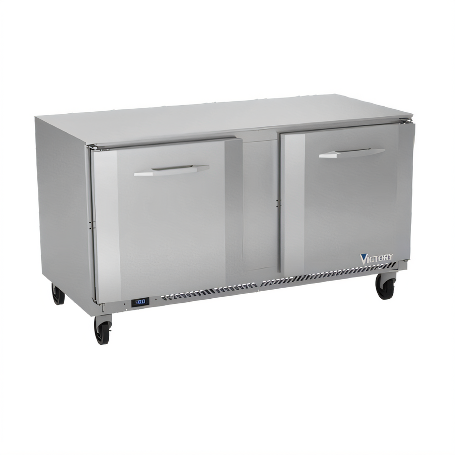 Product image #1 for Victory Refrigeration VUF60HC V-Core™ Two-Section Undercounter Freezer, 60 Inches Wide, Rear-Mounted Self-Contained Refrigeration