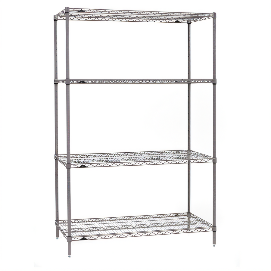 Product image #1 for Metro Super Erecta 72"W x 24"D x 74"H Stationary Starter Wire Shelving Unit, 4 Shelves, Gray Epoxy Finish
