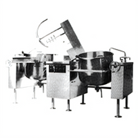 Crown DLTM-80-2 Twin 80 Gallon Direct Steam Tilting Mixer Kettle