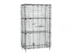 Thumbnail image #1 for Metro Super Erecta Stationary Wire Security Cage with 2 EZ-Add Shelves, Chrome Plated, 38-1/2W x 21-1/2D x 66-13/16H