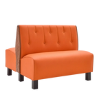 Thumbnail image #1 for ATSMFG ATS AT&S-AD-K36-RD GR8 Kevin Standard Booth, double, 48" long x 36" high, Raindrop back, removable sinuous spring seat with connecting links