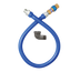 Thumbnail image #1 for Dormont Blue Hose 1-1/4 Inch ID x 24 Inch Moveable Gas Connector Hose Assembly with SnapFast Quick-Disconnect and Elbow