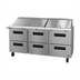 Thumbnail image #1 for Hoshizaki Steelheart 72-Inch Three-Section Mega Top Prep Refrigerator with 6 Drawers