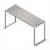 Thumbnail image #1 for John Boos Economy Series Single Tier Flat Top Stainless Steel Overshelf for Work Tables, 72