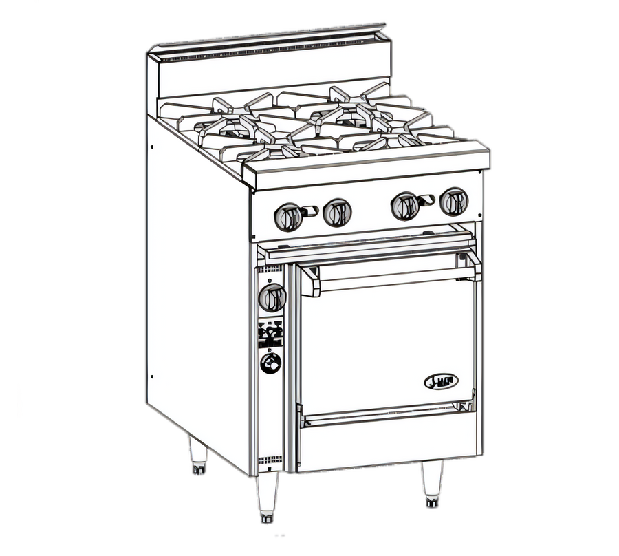 Product image #1 for Jade Range (Middleby) JBR-4-24C Bistro Gas Ranges