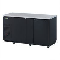 Turbo Air Super Deluxe 2-Section Back Bar Cooler with Solid Doors, 69 Inch, 23 Cu. Ft.