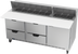 Thumbnail image #1 for Beverage Air 72-Inch Three-Section Sandwich Top Refrigerated Prep Table with 4 Drawers, 1 Door, and 18-Pan Opening