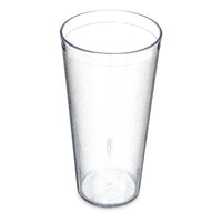 Carlisle 24 oz Clear SAN Stackable Plastic Tumbler with Textured Exterior