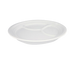 Thumbnail image #1 for Crestware Quattro 9-3/4-Inch Round 3-Compartment Fully Vitrified Ceramic Dish, Pearl White