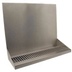 Thumbnail image #1 for 16-Inch Wall-Mounted Stainless Steel Drip Tray Trough with Louvered Screen and 1/2-Inch NPT Drain