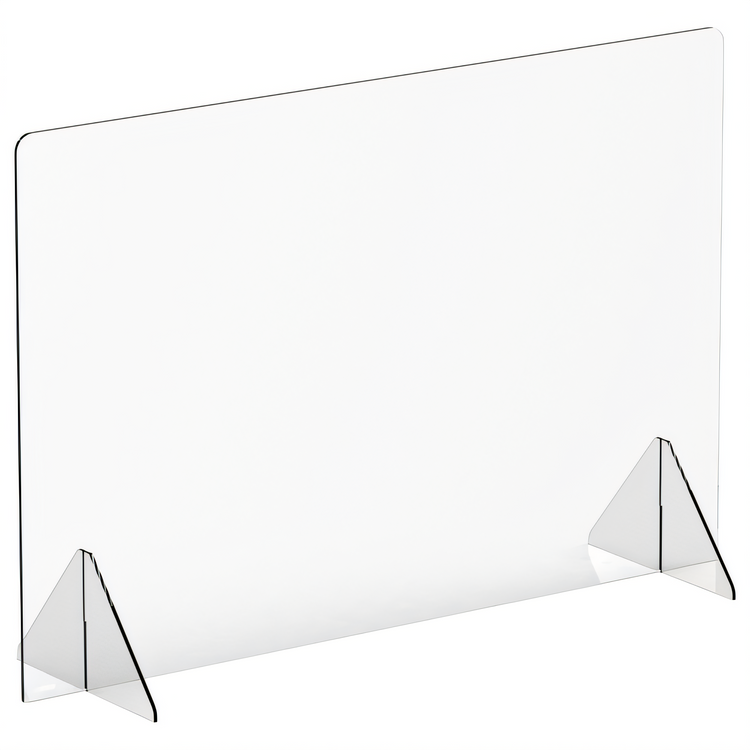 Product image #1 for Winco Clear Acrylic Countertop Safety Shield, 48-Inch W x 32-Inch H x 14-Inch D