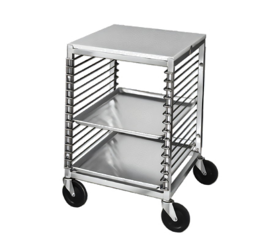 Product image #1 for Single Section End-Load Welded Aluminum Bun Pan Rack with Poly Work Top, 15 Pan Capacity