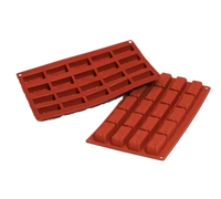 Silikomart SF060 Red Silicone Nougat Mold, 20 Cavities