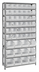Thumbnail image #1 for Quantum Heavy Duty Wire Shelving Unit with 10 Shelves, 48 Clear Bins, 36 x 12 x 75 Inches