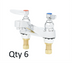 Thumbnail image #1 for T&S Brass Deck-Mount Lavatory Faucet with Fixed Spout, Aerator, 4-Inch Adjustable Centers, and 1/2-Inch NPSM Male Shanks