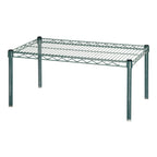 Thumbnail image #1 for Quantum 244814PP 48 x 24 x 14 Inch Green Epoxy Antimicrobial Platform Dunnage Rack, 600-800 lb. Capacity