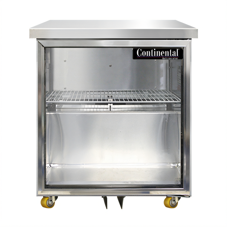 Product image #1 for 27-Inch Undercounter Display Freezer with Hinged Glass Door, 7.4 Cu. Ft., R-290