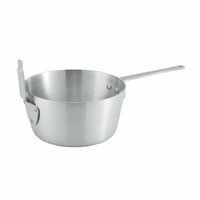 Winco 5-1/2 Qt Round Aluminum Fryer/Pasta Pan, Tapered, Without Cover