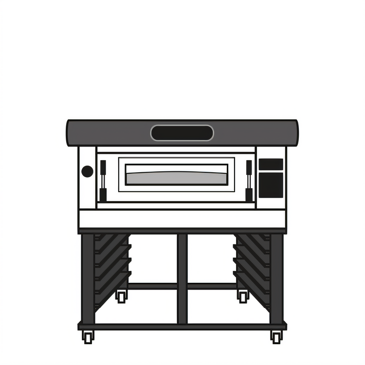 Product image #1 for Moretti Forni Amalfi A C18 Electric Single Deck Pizza Oven with Stand, 26 x 41-Inch Deck, 208V, 3-Phase