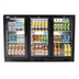 Thumbnail image #1 for KoolMore 53-Inch Three-Section Back Bar Refrigerator with 3 Glass Swing Doors, 11.3 Cu. Ft., Black