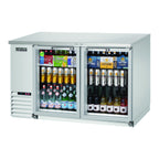 Thumbnail image #1 for Everest Refrigeration EBB59G-SS Two-Section Back Bar Refrigerator, 57.75 in, 20 cu. ft., Glass Hinged Locking Doors, Stainless Steel