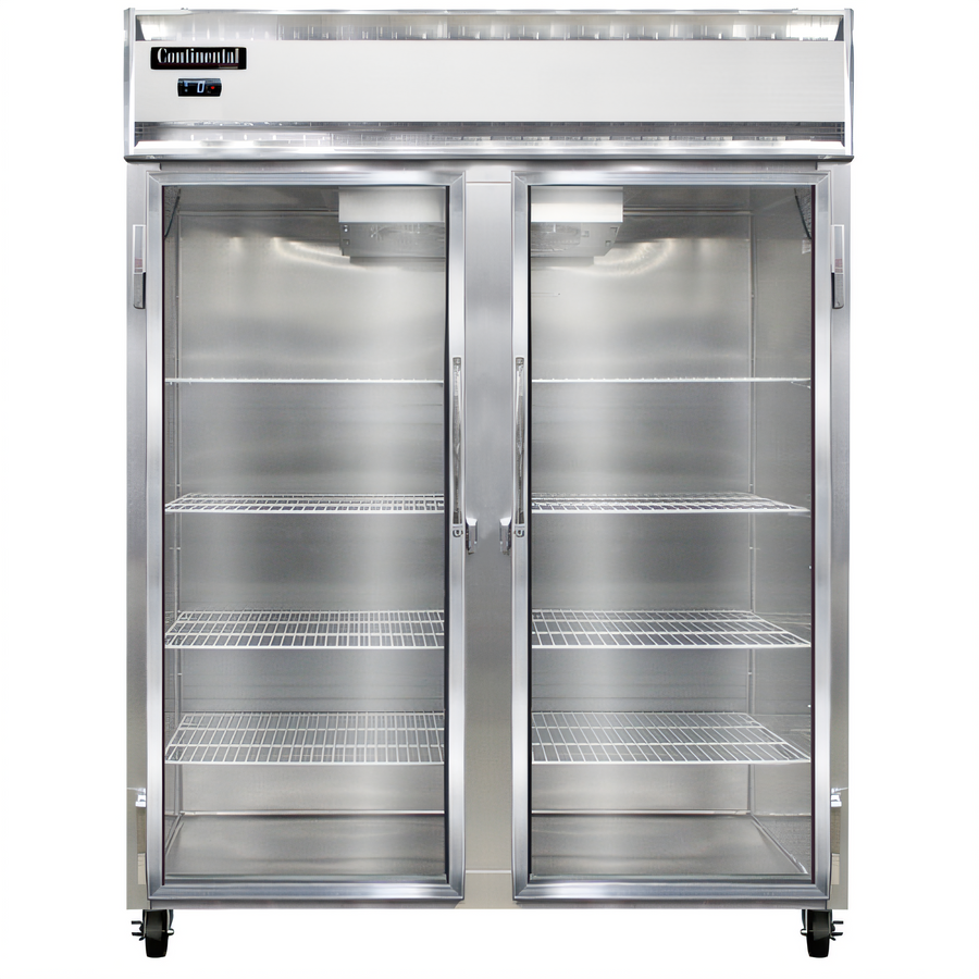 Product image #1 for Continental Refrigerator 2FENSSGD Extra-Wide Two-Section Reach-in Freezer with Full-Height Glass Doors, 50 cu. ft.