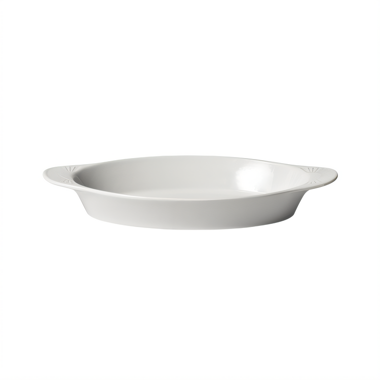 Product image #1 for Winco Oval Welsh Rarebit Baking Dish, 15 oz, Porcelain, White