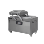Thumbnail image #1 for Omcan USA Trento 50000 Double Chamber Floor Model Vacuum Sealer, 24.4-Inch Seal Bars, 100 m³ Pump, LCD Digital Control, Stainless Steel