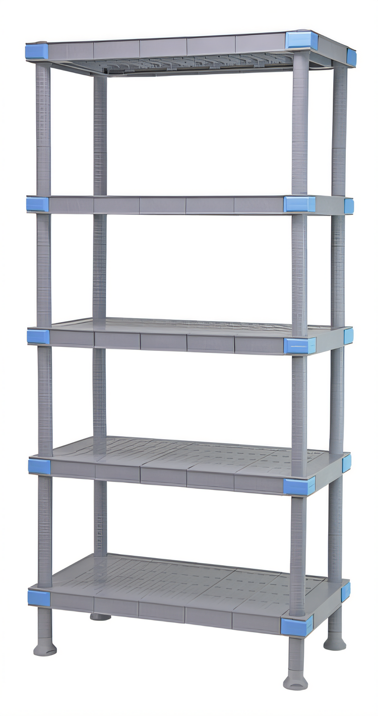 Product image #1 for Millenia 5-Shelf Stationary Polymer Starter Shelving Unit, 24 Inch Wide x 18 Inch Deep x 74 Inch High