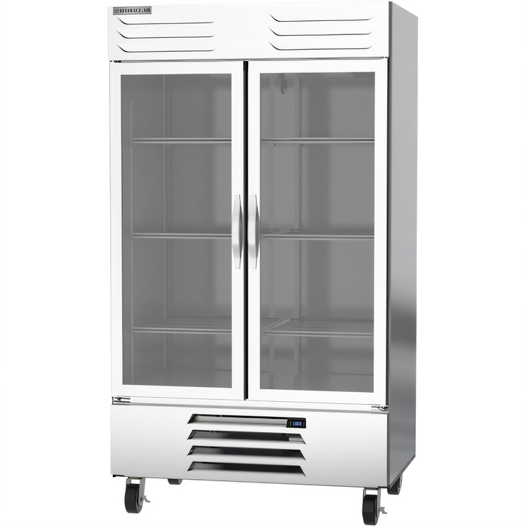 Product image #1 for Beverage-Air Vista® Series Two-Section Glass Door Reach-In Freezer, 44 Cu. Ft., Bottom-Mount Self-Contained, R290
