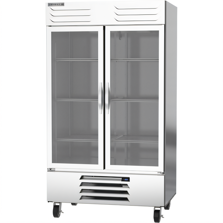 Product image #1 for Beverage-Air Vista® Series Two-Section Glass Door Reach-In Freezer, 44 Cu. Ft., Bottom-Mount Self-Contained, R290