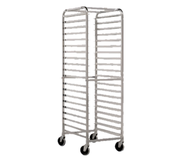 Product image #1 for John Boos Mobile Front-Load Aluminum Bun Pan Rack, 20-Pan Capacity, 26"W x 20-1/2"D x 70"H