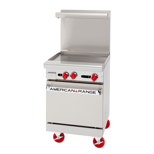 Product image #1 for American Range Green Flame 24-Inch Commercial Gas Range with 24-Inch Manual Griddle and Space Saver Oven