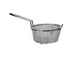 Thumbnail image #1 for 8-1/2 Inch Round Six-Mesh Nickel Plated Steel Fryer Basket with Front Hook
