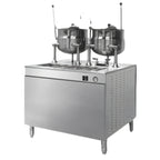 Thumbnail image #1 for Cleveland Range 24EMK624 Electric Steam-Jacketed Kettle Cabinet, 6-Gallon, 316 Stainless Steel Liner, 24 kW