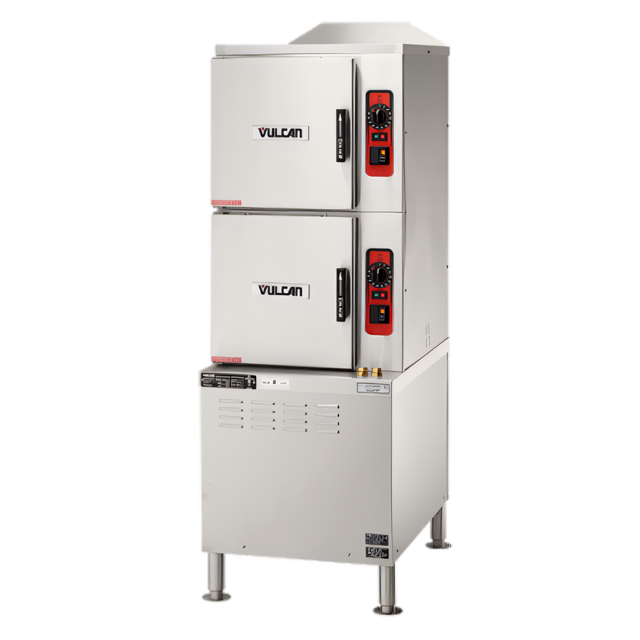 Product image #1 for Vulcan ET Series PowerSteam Electric Convection Steamer with 24-Inch Cabinet Base, 2 Compartments, 6 Pan Capacity