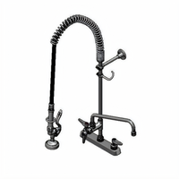 EasyInstall Workboard Deck-Mount Pre-Rinse Add-On Faucet with 12-Inch Swing Nozzle, 16-Inch Riser, and 1.42 GPM Spray Valve
