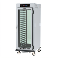 Metro C5 9 Series Full-Height Pass-Thru Controlled Humidity Heated Holding and Proofing Cabinet with Full Glass Doors and Lip Load Slides