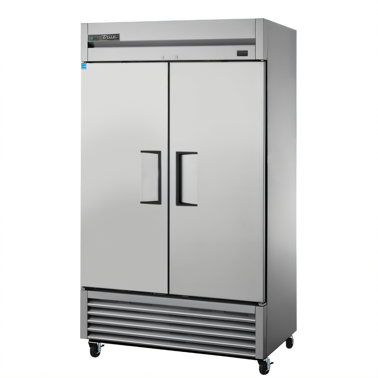 Product image #1 for True Two-Section Reach-In Freezer with Bottom-Mounted Self-Contained Refrigeration and Stainless Steel Doors